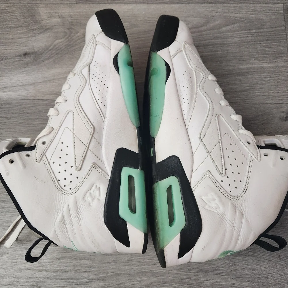 Nike Air Jordan MVP White‎ Green Black Size 9 Jumpman Leather Basketball Unisex